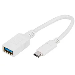 VIVANCO USB tipka C adapter 0,1 m bela C VIVANCO 45284 CA CA3 15 Tipka <-> USB A 3.0 vticnica