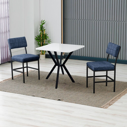 Hanah Home Trpezarijski sto i stolice Dubai, Plavo-beli