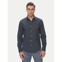 Calvin Klein Srajca LV019EU005 Mornarsko modra Slim Fit