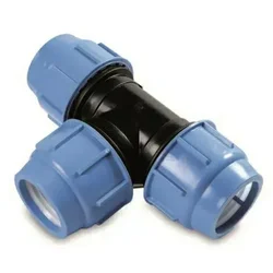 shumee PE T-kos 75-75-75 mm modro tesnilo PN10