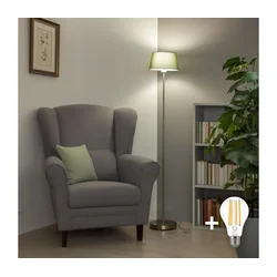 Brilagi - LED podna lampa CERIA, 1xE27/40W/230V, O 25 cm, zelena/matni hrom