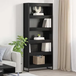 Ormarić za knjige 2 pcs Crni hrast 80 x 30 x 189,5 cm