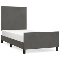 Vidaxl Posteljni okvir brez vzmetnice temno siv 80x200 cm žamet