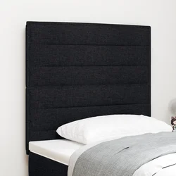 vidaXL LED vzglavje Črno 80 cm Tkanina