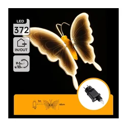 Aigostar - LED spoljašnja božićna dekoracija 306xLED IP44 topla bela leptir