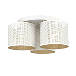 Plafonski luster LOFT SHADE 3xE27/60W/230V beli/zlatni
