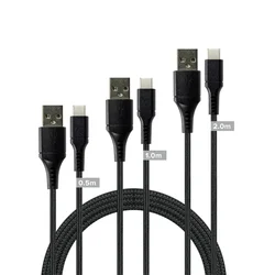 Komplet kablov Speedlink USB-A na USB-C - 3 kosi, črn