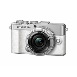 Olympus E-P7 kamera + 14-42 Pancake Zoom Kit White/Silver (V205111WE000)