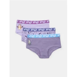 Sinsay - Pamučne slip gaćice sa motivom Noći veštica Bluey 3 pack - lavanda