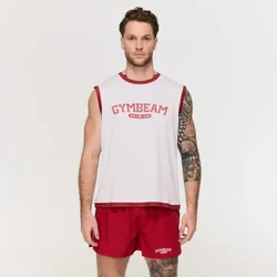 GymBeam Men‘s Varsity Tank Top White XXL
