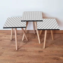 HANAH HOME Set 3 stočića 3Shp10 White