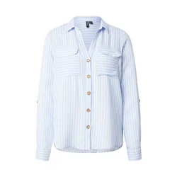 VERO MODA Bluza VMBUMPY svetlo modra/bela
