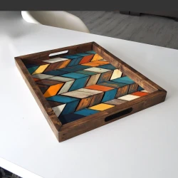 Aberto Design Poslužavnik REF027 48 x 38 x 4 cm, Šareni