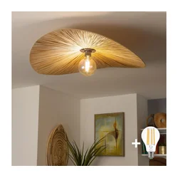 Brilagi - LED plafonski luster CERIA BOHO 1xE27/40W/230V, prečnika 80 cm, rafija