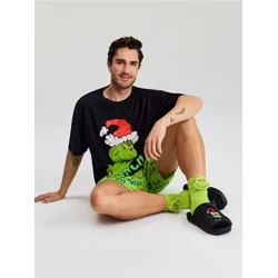 Sinsay - Dvodelna pamučna pidžama sa božićnim motivom Grinch - šareno