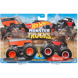 Buggy Hot Wheels Monster Trucks - Drag Bus&Volkswagen Beetle, 1:64