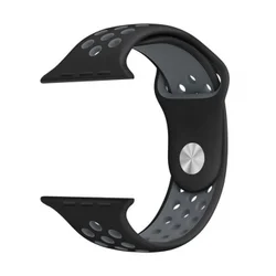 Apple Watch Sport Silicone Strap black grey M/L 42/44/45mm