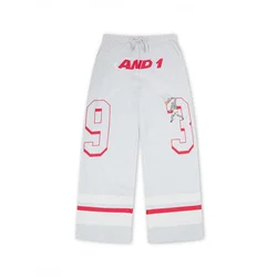 AND1 Hlače svetlo siva/rdeča/bela