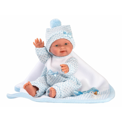 Llorens 26309 NEW BORN BOY - realistična lutka za bebe s punim tijelom od vinila - 26 cm