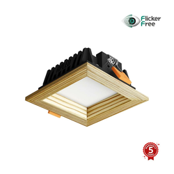 APLED - LED ugradna SQUARE WOODLINE LED/3W/230V 3000K 9x9 cm masivna borovina