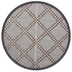 Vidaxl Zunanja preproga ARAKIL rjava O120 cm PP