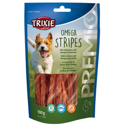 TRIXIE Poslastice za pse Premio Omega Stripes, Piletina, 100 g