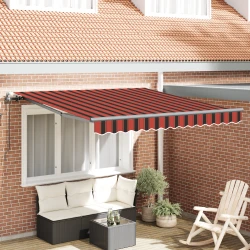 vidaXL vidaXL Avtomatska retraktabilna tenda oranžna in rjava 350x250 cm, (22146000)