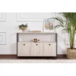 HANAH HOME Komoda Solace Travertine Black