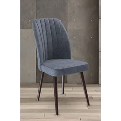 Hanah Home set trpezarijskih stolica Platinum 2 kom, dimno siva tkanina Jerry, braon metalne noge