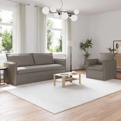Set sofe 2 pcs Sivosmeđa 196 x 82 x 85 cm Tkanina