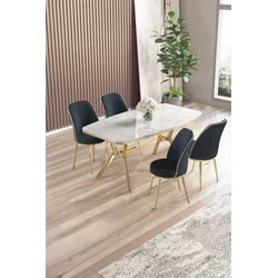 Hanah Home Trpezarijski set, 5 komada, Teget