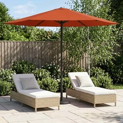 Vrtni suncobran 230 x 230 cm Poliester Pravokutni Terakota