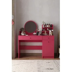 HANAH HOME Sto za šminkanje Harmony 2 Round Raspberry