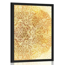 Plakat zlata etno Mandala - 30x45 no frame