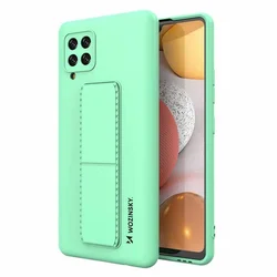 Wozinsky Kickstand Case fleksibilna silikonska maska sa postoljem Samsung Galaxy A42 5G mint