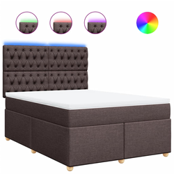 vidaXL vidaXL Box spring postelja z vzmetnico temno rjava 140x200 cm blago, (21306693)