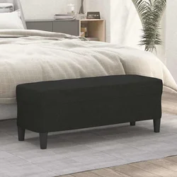 vidaXL Klop črna 100x35x41 cm blago