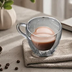 Cute&Cool HOME šolja sa duplim dnom srce 250ml