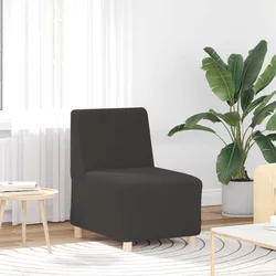 Modularna sofa bez naslona za ruke tamno siva 55 cm kovrčava tkanina imitacija vune