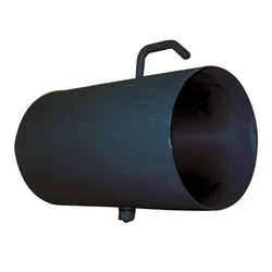 Dimna cev z loputo 125mm/250 t.1,5mm BLACK