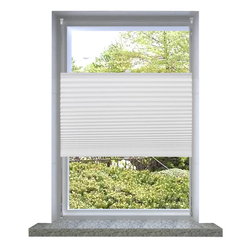 VIDAXL plise zavese - harmonika (40x125cm), bele