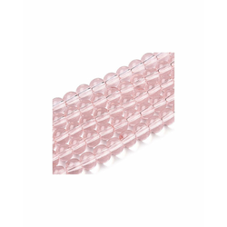 Staklena perla lopta 6 mm roze niska 40 cm (55 kom)