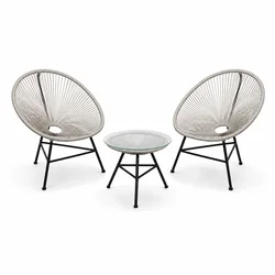 MODUL Baštenski set Lounge sivi/ 2 stolice i sto