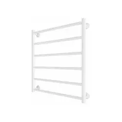 Kupaonski ljestvasti radijator INOX FLAT 122W/230V 57x43 cm nerđajući čelik/bela