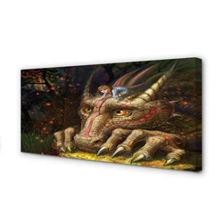 tulup.si Slika na platnu Gozd dekle zmaj glava 120x60 cm