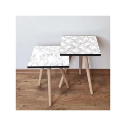 Hanah Home Sklapajući Stočić 2 Komada 2SHP506 - Crno