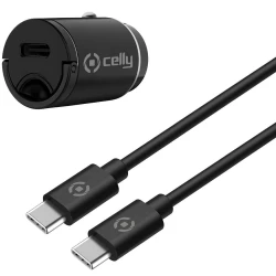 UNBRANDED Avtopolnilec Mini USB-C PD 20W + kabel USB-C na USB-C