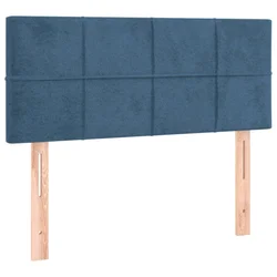 Vidaxl Posteljno vzglavje temno modro 100x5x78/88 cm žamet