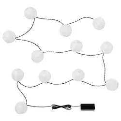 SOLVINDEN LED rasvetni lanac s 12 svetala, na baterije bela