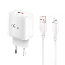 Konfulon Kućni punjač JK90+DC64 PD20W sa USB na iPhone lightning, Beli